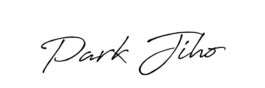 Use a signature maker to create a handwritten signature online. With this signature software, you can design (Antro_Vectra_Bolder) your own signature for name Park Jiho. Park Jiho signature style 7 images and pictures png