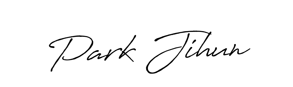 You should practise on your own different ways (Antro_Vectra_Bolder) to write your name (Park Jihun) in signature. don't let someone else do it for you. Park Jihun signature style 7 images and pictures png