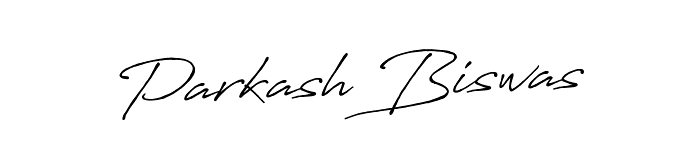 Create a beautiful signature design for name Parkash Biswas. With this signature (Antro_Vectra_Bolder) fonts, you can make a handwritten signature for free. Parkash Biswas signature style 7 images and pictures png