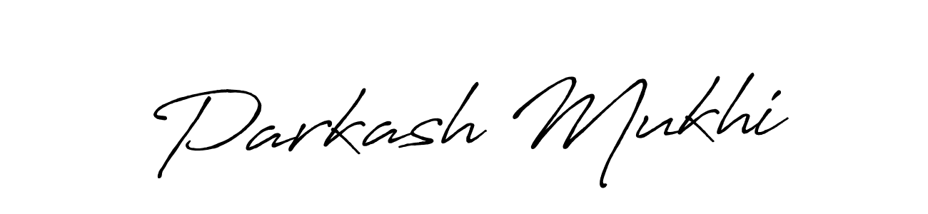 Create a beautiful signature design for name Parkash Mukhi. With this signature (Antro_Vectra_Bolder) fonts, you can make a handwritten signature for free. Parkash Mukhi signature style 7 images and pictures png