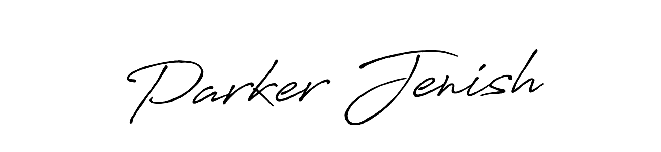 Use a signature maker to create a handwritten signature online. With this signature software, you can design (Antro_Vectra_Bolder) your own signature for name Parker Jenish. Parker Jenish signature style 7 images and pictures png