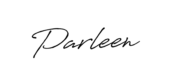 Make a beautiful signature design for name Parleen. With this signature (Antro_Vectra_Bolder) style, you can create a handwritten signature for free. Parleen signature style 7 images and pictures png
