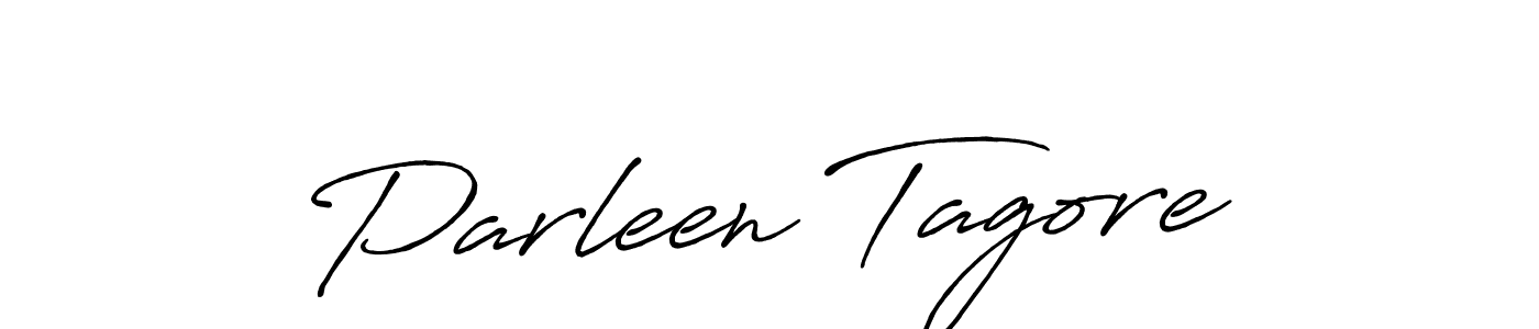 Use a signature maker to create a handwritten signature online. With this signature software, you can design (Antro_Vectra_Bolder) your own signature for name Parleen Tagore. Parleen Tagore signature style 7 images and pictures png