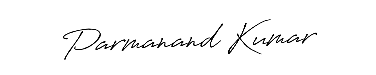 Create a beautiful signature design for name Parmanand Kumar. With this signature (Antro_Vectra_Bolder) fonts, you can make a handwritten signature for free. Parmanand Kumar signature style 7 images and pictures png