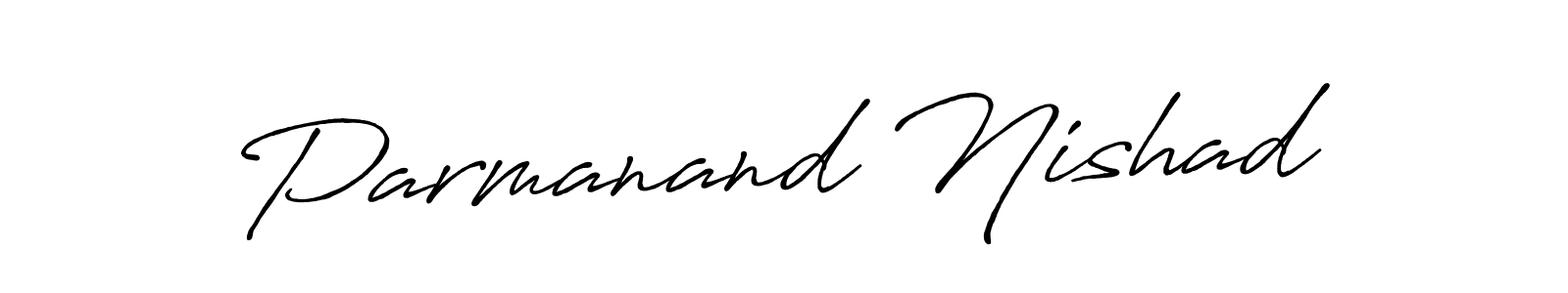 Make a beautiful signature design for name Parmanand Nishad. Use this online signature maker to create a handwritten signature for free. Parmanand Nishad signature style 7 images and pictures png