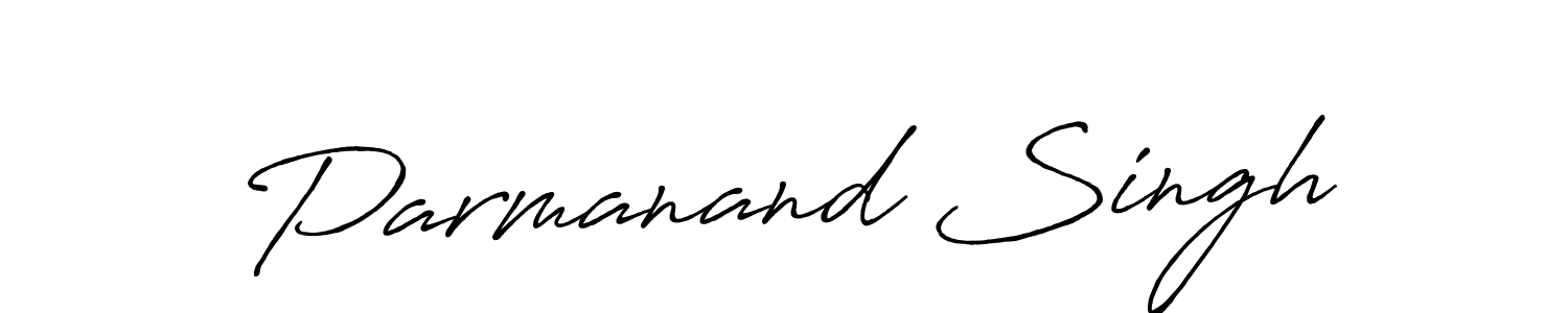 How to make Parmanand Singh name signature. Use Antro_Vectra_Bolder style for creating short signs online. This is the latest handwritten sign. Parmanand Singh signature style 7 images and pictures png