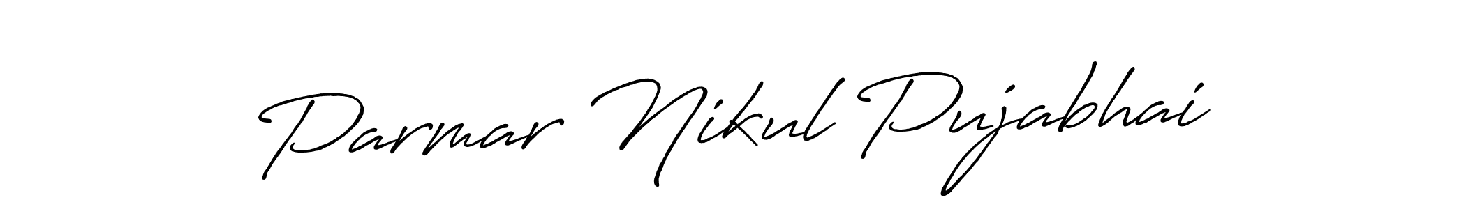 if you are searching for the best signature style for your name Parmar Nikul Pujabhai. so please give up your signature search. here we have designed multiple signature styles  using Antro_Vectra_Bolder. Parmar Nikul Pujabhai signature style 7 images and pictures png