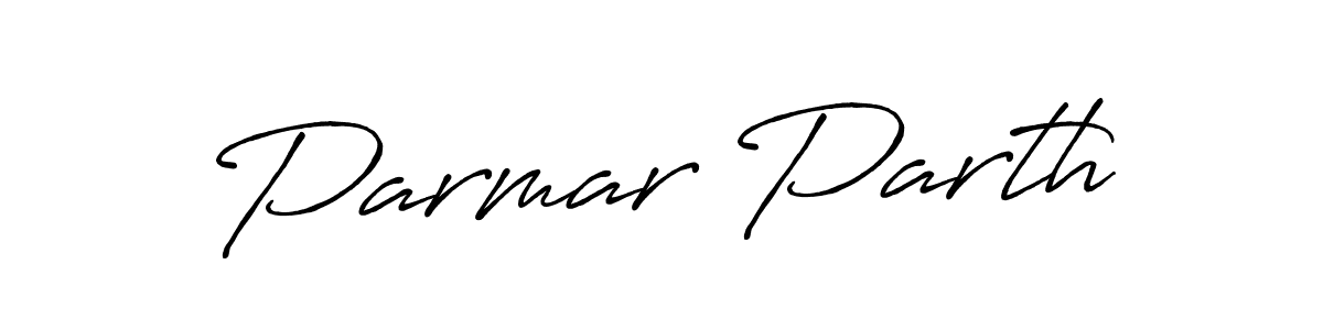 Parmar Parth stylish signature style. Best Handwritten Sign (Antro_Vectra_Bolder) for my name. Handwritten Signature Collection Ideas for my name Parmar Parth. Parmar Parth signature style 7 images and pictures png