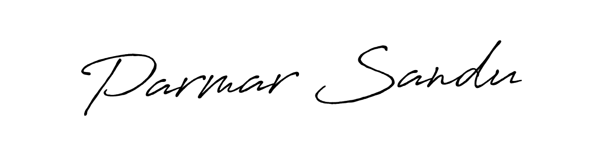 How to make Parmar Sandu name signature. Use Antro_Vectra_Bolder style for creating short signs online. This is the latest handwritten sign. Parmar Sandu signature style 7 images and pictures png