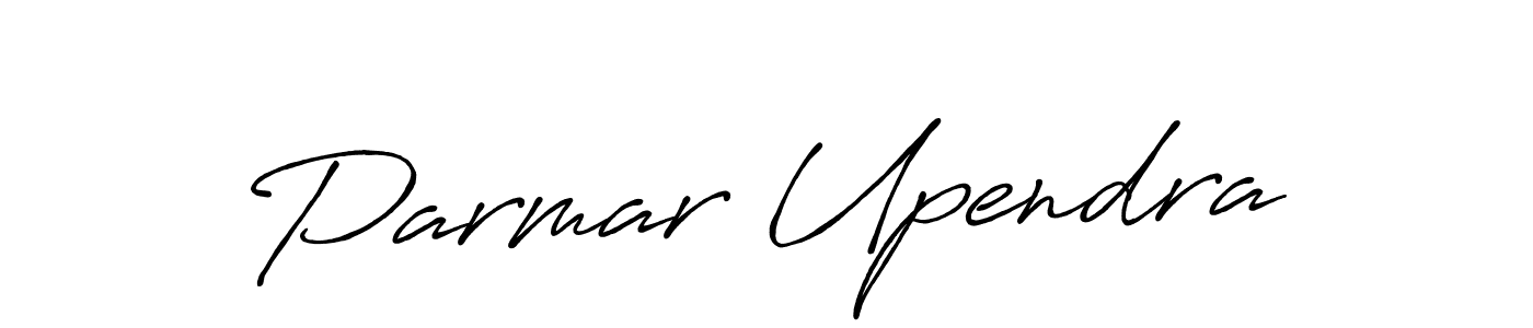 Create a beautiful signature design for name Parmar Upendra. With this signature (Antro_Vectra_Bolder) fonts, you can make a handwritten signature for free. Parmar Upendra signature style 7 images and pictures png