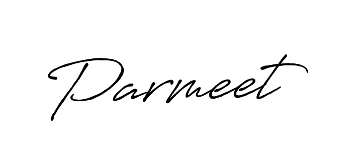 Create a beautiful signature design for name Parmeet. With this signature (Antro_Vectra_Bolder) fonts, you can make a handwritten signature for free. Parmeet signature style 7 images and pictures png