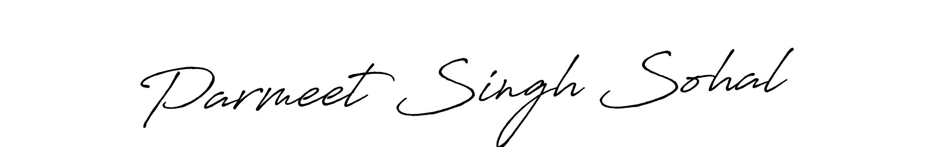 Design your own signature with our free online signature maker. With this signature software, you can create a handwritten (Antro_Vectra_Bolder) signature for name Parmeet Singh Sohal. Parmeet Singh Sohal signature style 7 images and pictures png