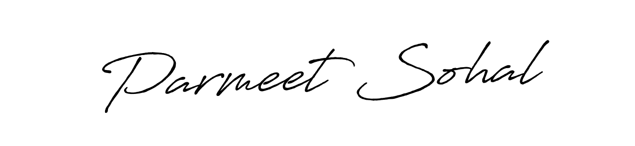 Make a beautiful signature design for name Parmeet Sohal. Use this online signature maker to create a handwritten signature for free. Parmeet Sohal signature style 7 images and pictures png