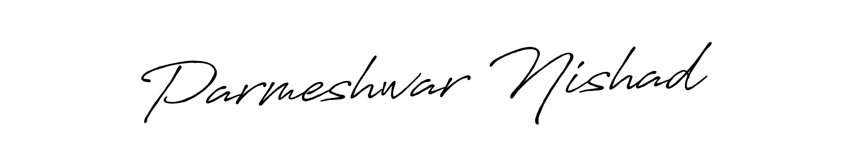 Design your own signature with our free online signature maker. With this signature software, you can create a handwritten (Antro_Vectra_Bolder) signature for name Parmeshwar Nishad. Parmeshwar Nishad signature style 7 images and pictures png