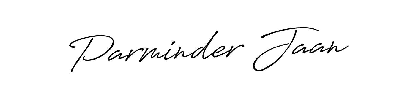 Parminder Jaan stylish signature style. Best Handwritten Sign (Antro_Vectra_Bolder) for my name. Handwritten Signature Collection Ideas for my name Parminder Jaan. Parminder Jaan signature style 7 images and pictures png