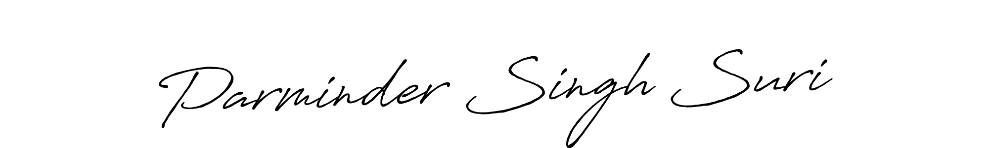 How to make Parminder Singh Suri signature? Antro_Vectra_Bolder is a professional autograph style. Create handwritten signature for Parminder Singh Suri name. Parminder Singh Suri signature style 7 images and pictures png