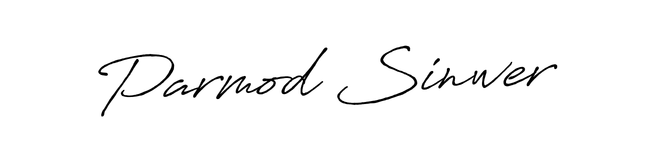 Make a beautiful signature design for name Parmod Sinwer. With this signature (Antro_Vectra_Bolder) style, you can create a handwritten signature for free. Parmod Sinwer signature style 7 images and pictures png