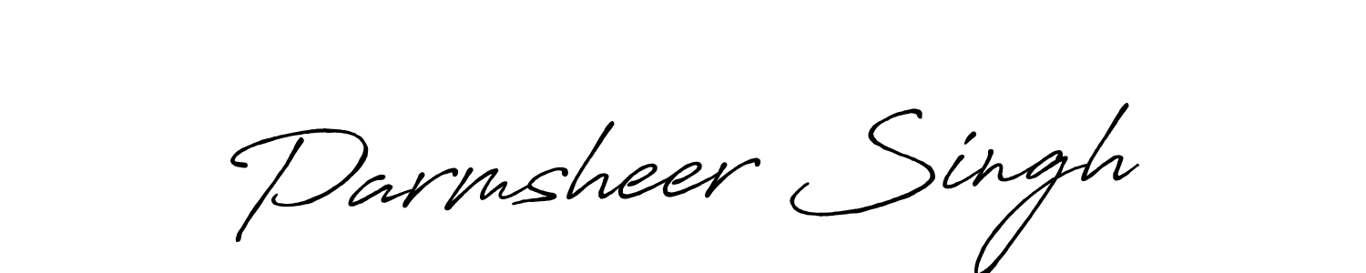 Use a signature maker to create a handwritten signature online. With this signature software, you can design (Antro_Vectra_Bolder) your own signature for name Parmsheer Singh. Parmsheer Singh signature style 7 images and pictures png