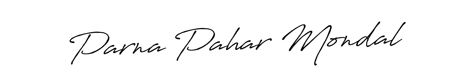 How to make Parna Pahar Mondal signature? Antro_Vectra_Bolder is a professional autograph style. Create handwritten signature for Parna Pahar Mondal name. Parna Pahar Mondal signature style 7 images and pictures png