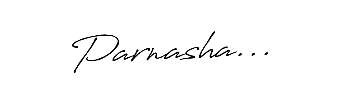 The best way (Antro_Vectra_Bolder) to make a short signature is to pick only two or three words in your name. The name Parnasha... include a total of six letters. For converting this name. Parnasha... signature style 7 images and pictures png