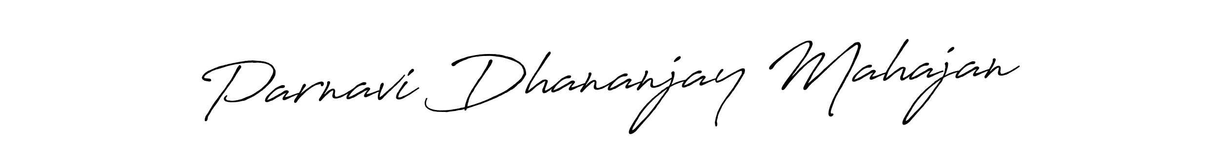 Make a beautiful signature design for name Parnavi Dhananjay Mahajan. Use this online signature maker to create a handwritten signature for free. Parnavi Dhananjay Mahajan signature style 7 images and pictures png