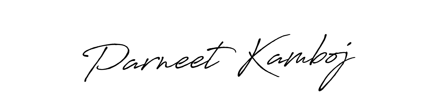 Also we have Parneet Kamboj name is the best signature style. Create professional handwritten signature collection using Antro_Vectra_Bolder autograph style. Parneet Kamboj signature style 7 images and pictures png