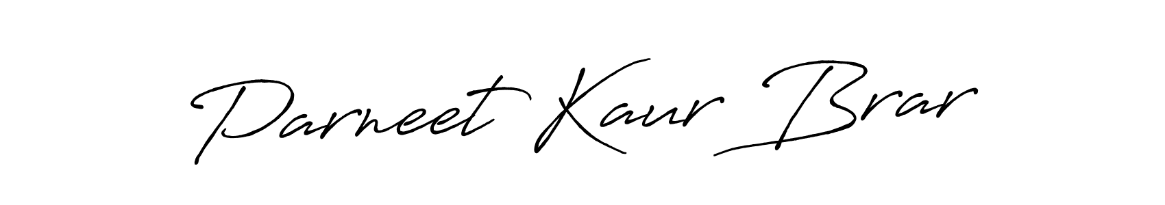 Use a signature maker to create a handwritten signature online. With this signature software, you can design (Antro_Vectra_Bolder) your own signature for name Parneet Kaur Brar. Parneet Kaur Brar signature style 7 images and pictures png