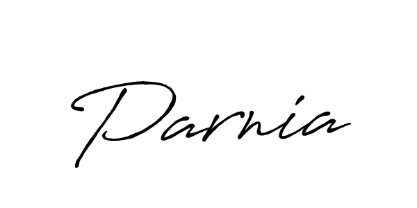 Create a beautiful signature design for name Parnia. With this signature (Antro_Vectra_Bolder) fonts, you can make a handwritten signature for free. Parnia signature style 7 images and pictures png