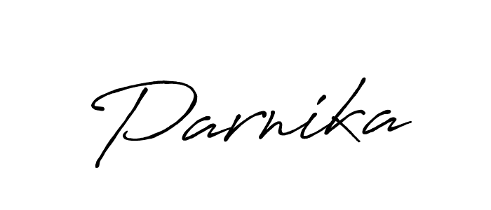 Design your own signature with our free online signature maker. With this signature software, you can create a handwritten (Antro_Vectra_Bolder) signature for name Parnika. Parnika signature style 7 images and pictures png