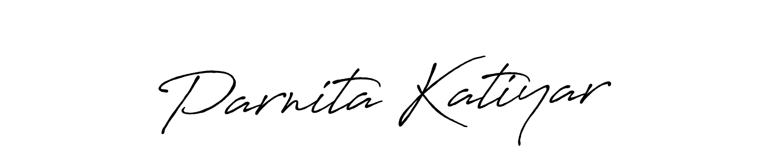 Create a beautiful signature design for name Parnita Katiyar. With this signature (Antro_Vectra_Bolder) fonts, you can make a handwritten signature for free. Parnita Katiyar signature style 7 images and pictures png