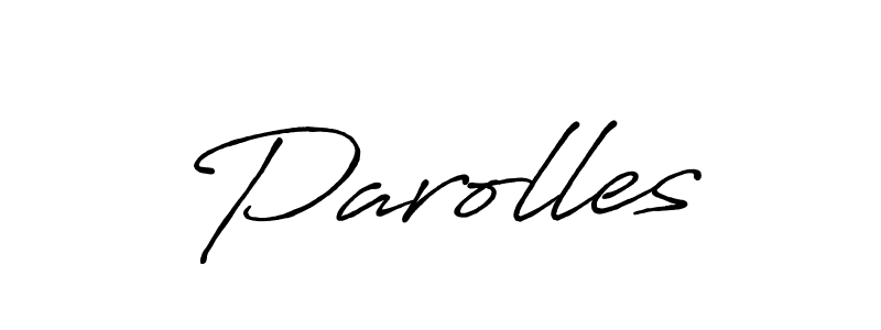 It looks lik you need a new signature style for name Parolles. Design unique handwritten (Antro_Vectra_Bolder) signature with our free signature maker in just a few clicks. Parolles signature style 7 images and pictures png