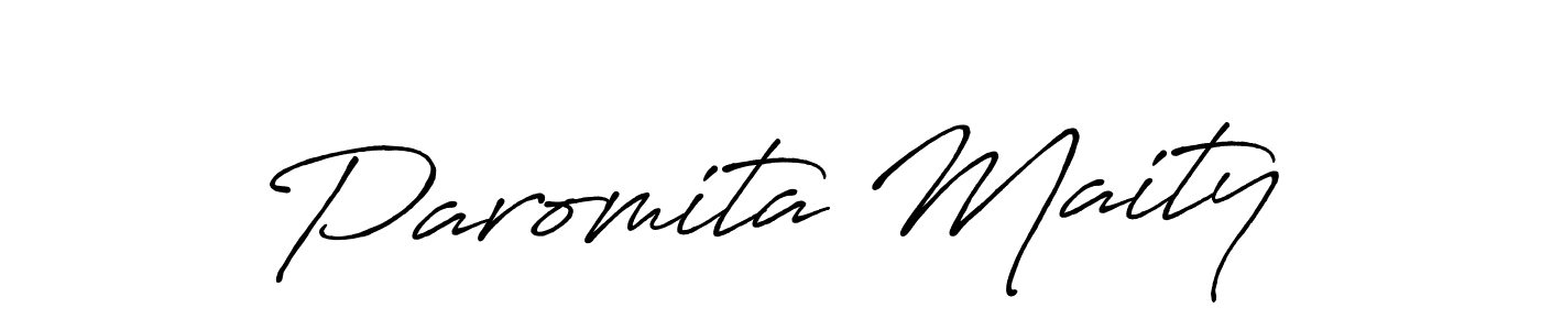 Create a beautiful signature design for name Paromita Maity. With this signature (Antro_Vectra_Bolder) fonts, you can make a handwritten signature for free. Paromita Maity signature style 7 images and pictures png