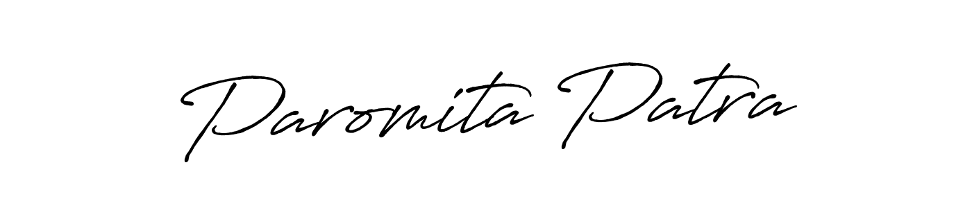 The best way (Antro_Vectra_Bolder) to make a short signature is to pick only two or three words in your name. The name Paromita Patra include a total of six letters. For converting this name. Paromita Patra signature style 7 images and pictures png