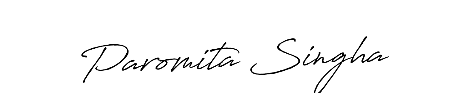 How to make Paromita Singha signature? Antro_Vectra_Bolder is a professional autograph style. Create handwritten signature for Paromita Singha name. Paromita Singha signature style 7 images and pictures png