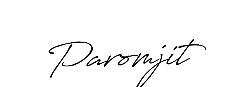 Use a signature maker to create a handwritten signature online. With this signature software, you can design (Antro_Vectra_Bolder) your own signature for name Paromjit. Paromjit signature style 7 images and pictures png