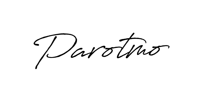 Make a beautiful signature design for name Parotmo. With this signature (Antro_Vectra_Bolder) style, you can create a handwritten signature for free. Parotmo signature style 7 images and pictures png