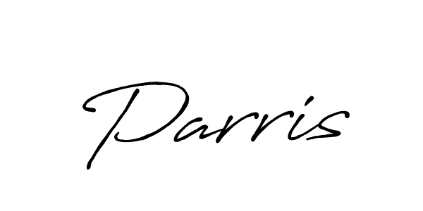 How to make Parris name signature. Use Antro_Vectra_Bolder style for creating short signs online. This is the latest handwritten sign. Parris signature style 7 images and pictures png