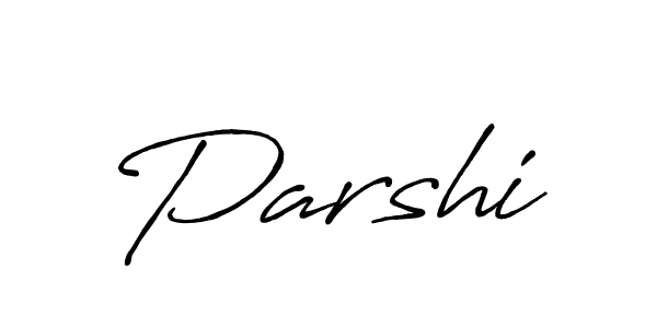 Use a signature maker to create a handwritten signature online. With this signature software, you can design (Antro_Vectra_Bolder) your own signature for name Parshi. Parshi signature style 7 images and pictures png