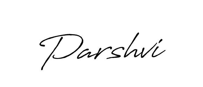 Make a beautiful signature design for name Parshvi. With this signature (Antro_Vectra_Bolder) style, you can create a handwritten signature for free. Parshvi signature style 7 images and pictures png