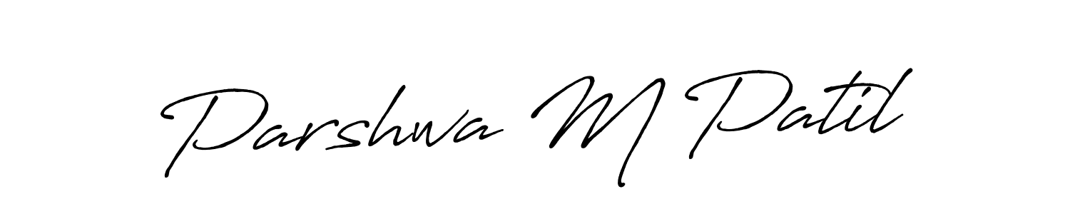 Similarly Antro_Vectra_Bolder is the best handwritten signature design. Signature creator online .You can use it as an online autograph creator for name Parshwa M Patil. Parshwa M Patil signature style 7 images and pictures png