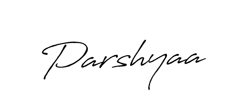 Also we have Parshyaa name is the best signature style. Create professional handwritten signature collection using Antro_Vectra_Bolder autograph style. Parshyaa signature style 7 images and pictures png