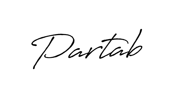 Design your own signature with our free online signature maker. With this signature software, you can create a handwritten (Antro_Vectra_Bolder) signature for name Partab. Partab signature style 7 images and pictures png