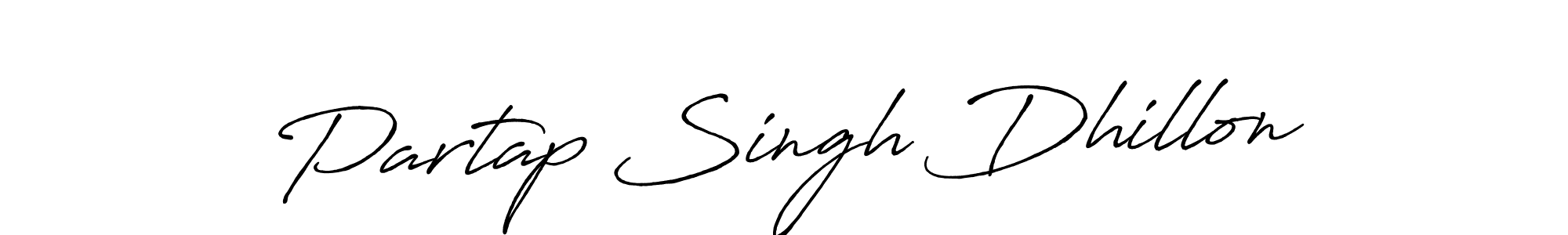 Partap Singh Dhillon stylish signature style. Best Handwritten Sign (Antro_Vectra_Bolder) for my name. Handwritten Signature Collection Ideas for my name Partap Singh Dhillon. Partap Singh Dhillon signature style 7 images and pictures png