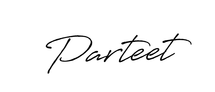 Also we have Parteet name is the best signature style. Create professional handwritten signature collection using Antro_Vectra_Bolder autograph style. Parteet signature style 7 images and pictures png