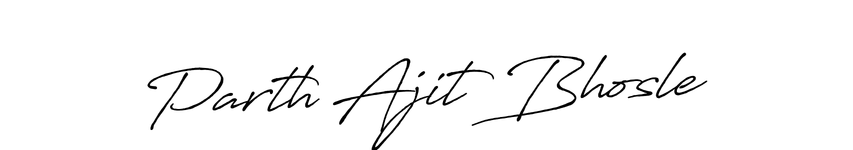 How to make Parth Ajit Bhosle signature? Antro_Vectra_Bolder is a professional autograph style. Create handwritten signature for Parth Ajit Bhosle name. Parth Ajit Bhosle signature style 7 images and pictures png
