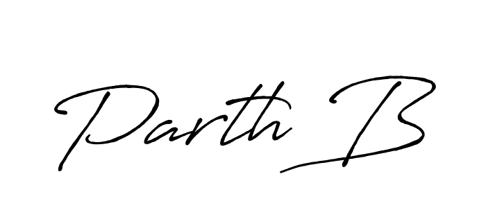 How to make Parth B signature? Antro_Vectra_Bolder is a professional autograph style. Create handwritten signature for Parth B name. Parth B signature style 7 images and pictures png