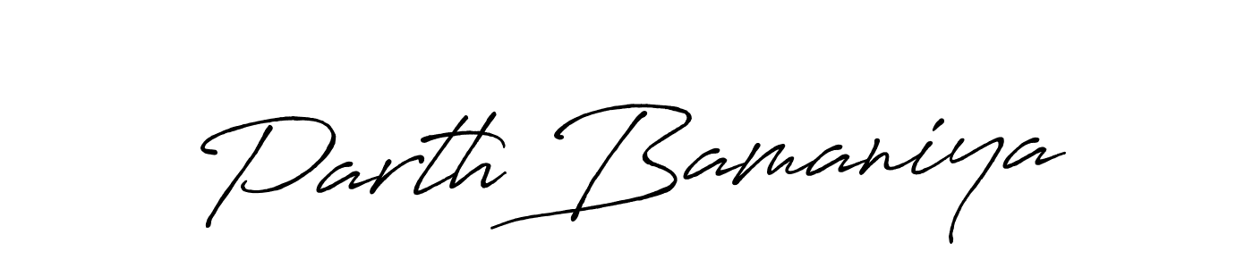 Make a beautiful signature design for name Parth Bamaniya. Use this online signature maker to create a handwritten signature for free. Parth Bamaniya signature style 7 images and pictures png