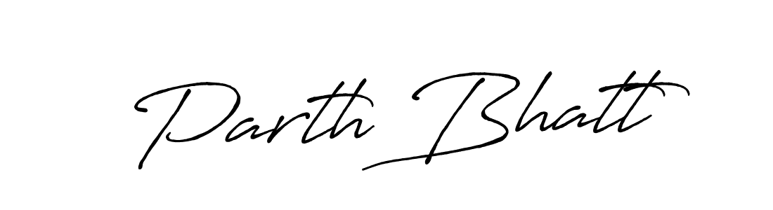 Antro_Vectra_Bolder is a professional signature style that is perfect for those who want to add a touch of class to their signature. It is also a great choice for those who want to make their signature more unique. Get Parth Bhatt name to fancy signature for free. Parth Bhatt signature style 7 images and pictures png
