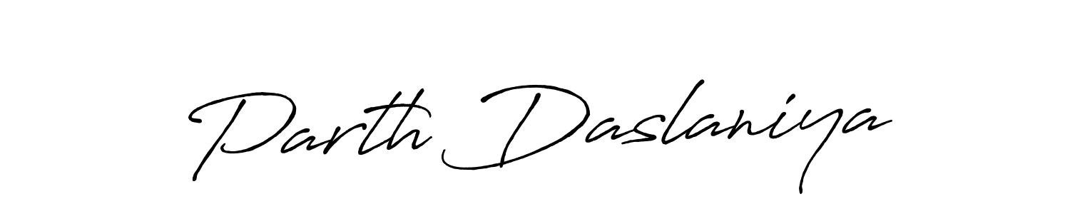 Make a short Parth Daslaniya signature style. Manage your documents anywhere anytime using Antro_Vectra_Bolder. Create and add eSignatures, submit forms, share and send files easily. Parth Daslaniya signature style 7 images and pictures png
