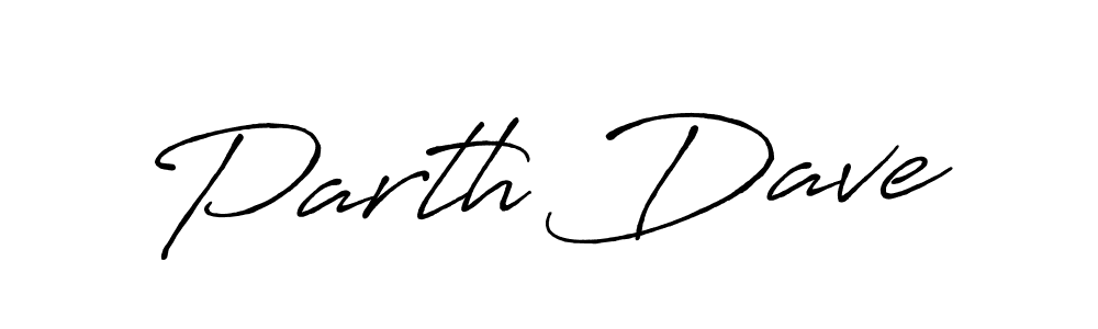 How to make Parth Dave name signature. Use Antro_Vectra_Bolder style for creating short signs online. This is the latest handwritten sign. Parth Dave signature style 7 images and pictures png
